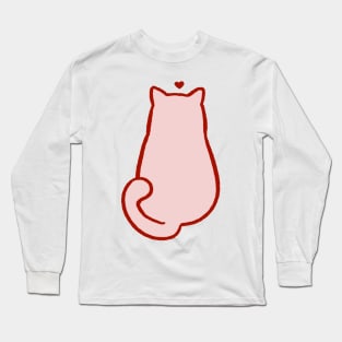 Pink Meow back Long Sleeve T-Shirt